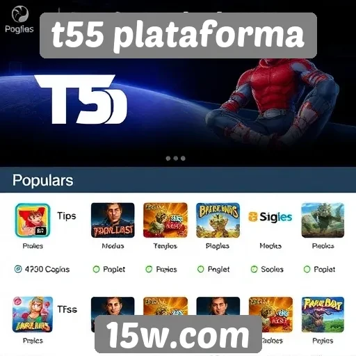 jogos populares na t55 plataforma em destaque